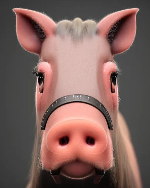 Horse Pig hybrid - Free AI Photo Generator - starryai