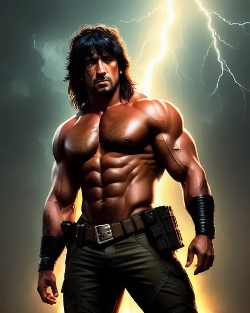 John Rambo - Free AI Photo Generator - starryai