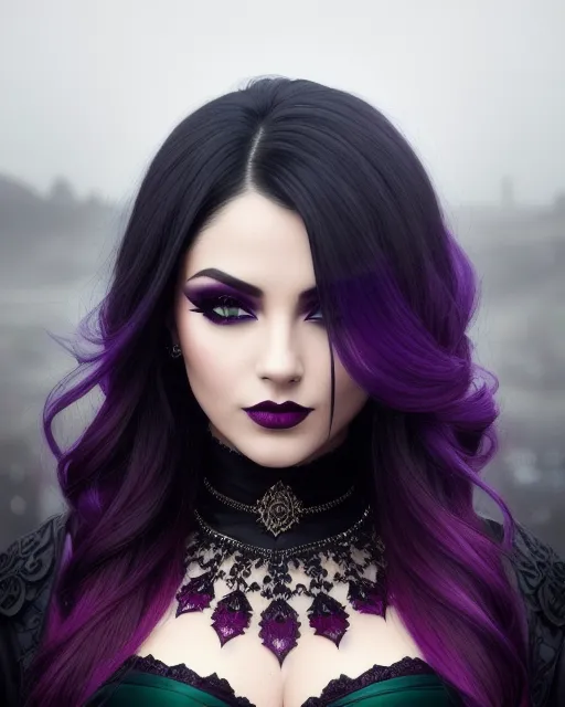 Goth Babe - AI Photo Generator - starryai