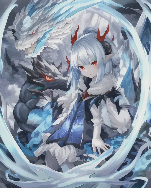 Dragon Elemental Air blue young - Free AI Photo Generator - starryai