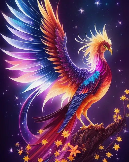 Super detailed fantasy art a Phoenix, - AI Photo Generator - starryai