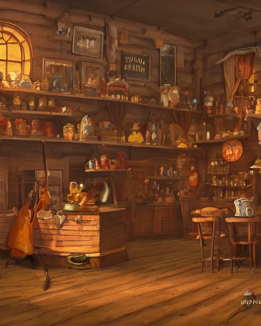 Old Saloon, Country Western, Pixar, 3d - AI Photo Generator - starryai