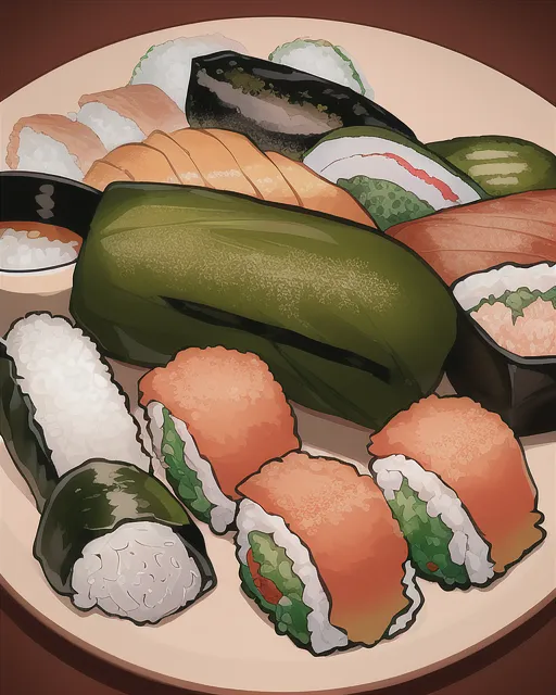 Beautiful Cute Anime Sushi Girl' Sticker | Spreadshirt