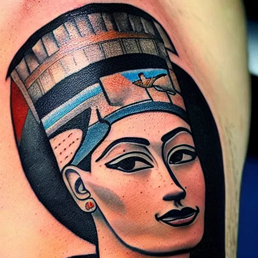 Nefertiti | Nefertiti tattoo, Egyptian tattoo sleeve, Egypt tattoo