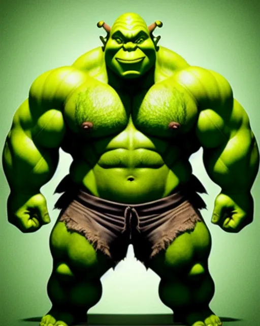 Shrek as hulk - Free AI Photo Generator - starryai