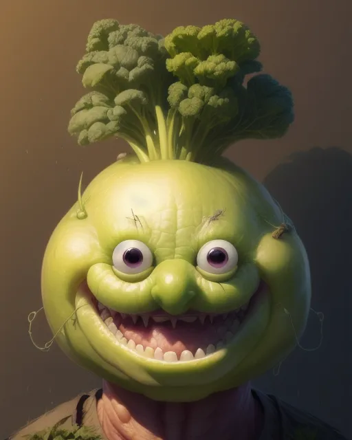 Happy face vegetables