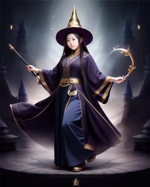 Cute wizard - Free AI Photo Generator - starryai