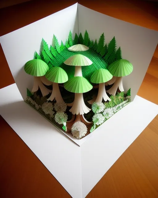 a forest full mushrooms - Free AI Photo Generator - starryai