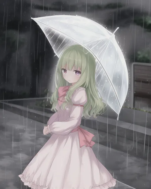 Anime Girl Drinking While It's Raining Outside Live Wallpaper - MoeWalls