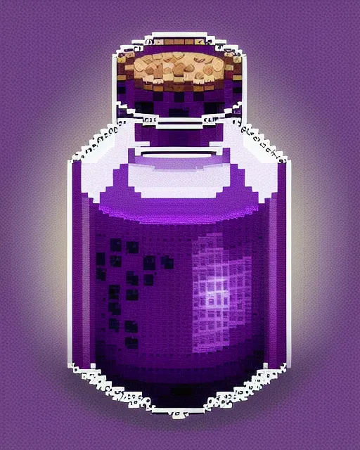 minecraft glass bottle pixel art