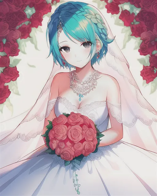 Beautiful Bride with roses