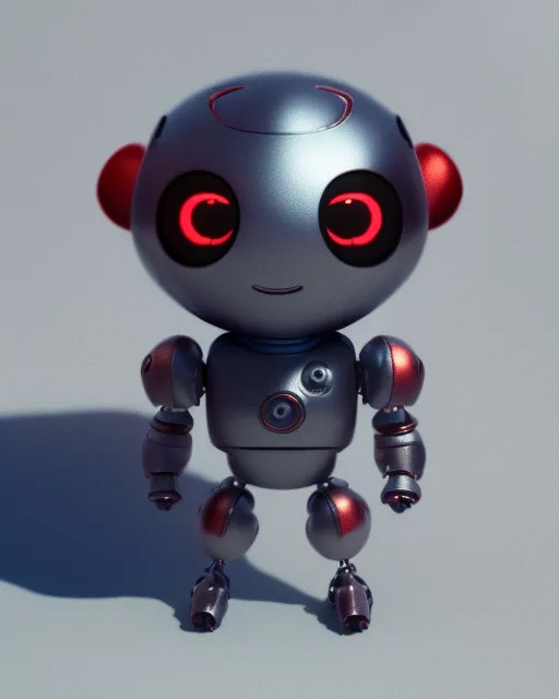 Tiny cute robot ready to explore the world.