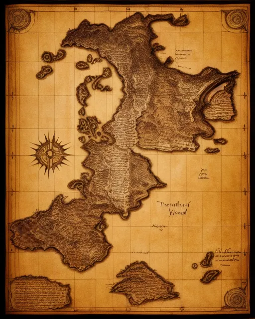 Fantasy map - Free AI Photo Generator - starryai
