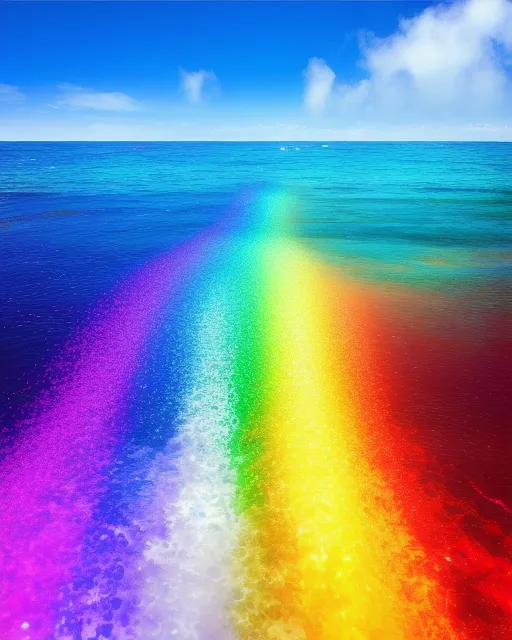 Rainbow ocean