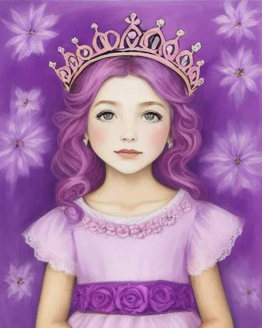 Pink purple flower princess