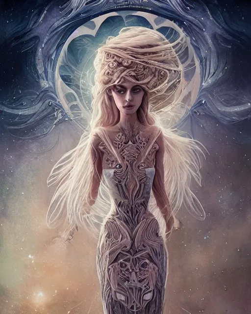 Beautiful woman alien hybrid out - Free AI Photo Generator - starryai