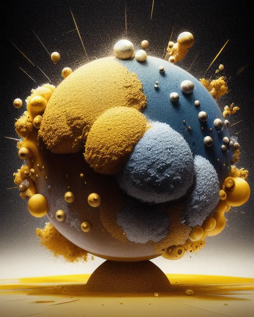 Sphere Exploding Sphere exploding fragments dust, - Free AI Photo Generator - starryai