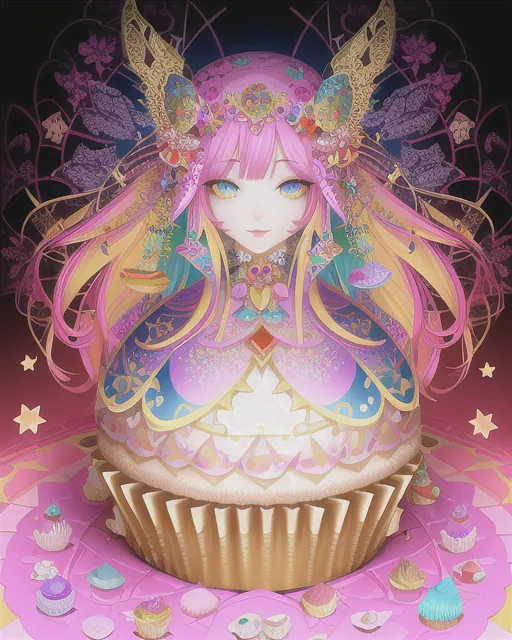 Cupcake Muffin Chibi Anime Blueberry, Chibi, purple, violet png | PNGEgg