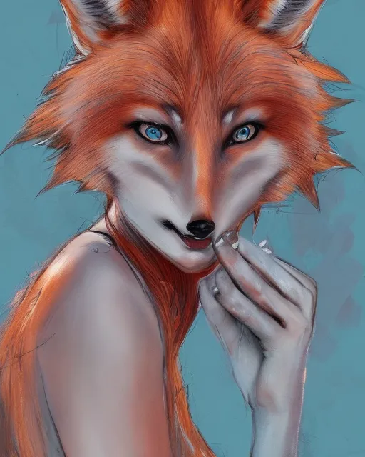 Female Fox Porn - Perfect attractive female fox, foxy on - AI Photo Generator - starryai