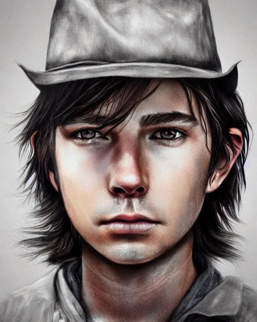 Carl Grimes from Walking Dead - AI Photo Generator - starryai