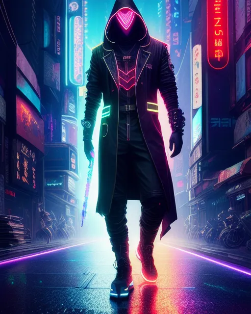 Plague Techno Doctor but Cyberpunk - AI Photo Generator - starryai