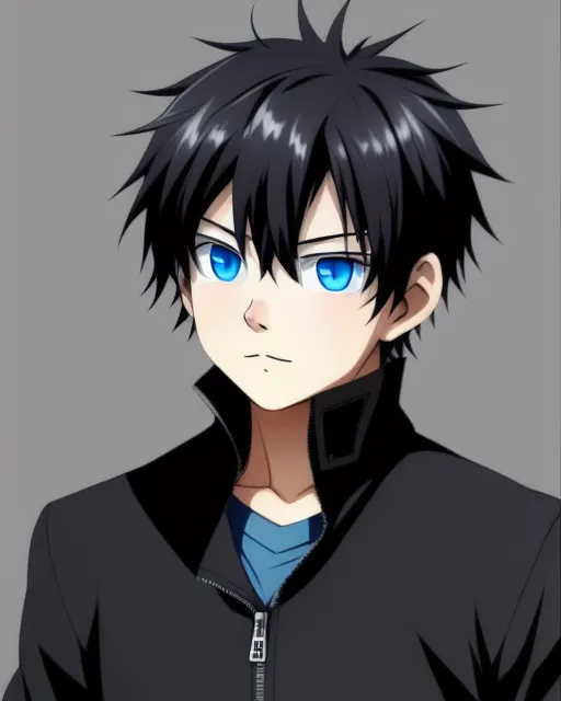 Blue Anime Guy ~ What Do You Want? (GIF) by Pentaagon on DeviantArt