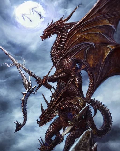 Legend Dragoon A Dragon Warrior, art, - AI Photo Generator - starryai