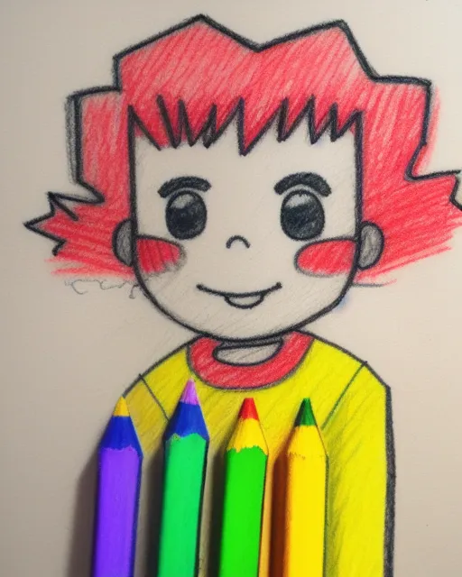 Crayon drawing of me