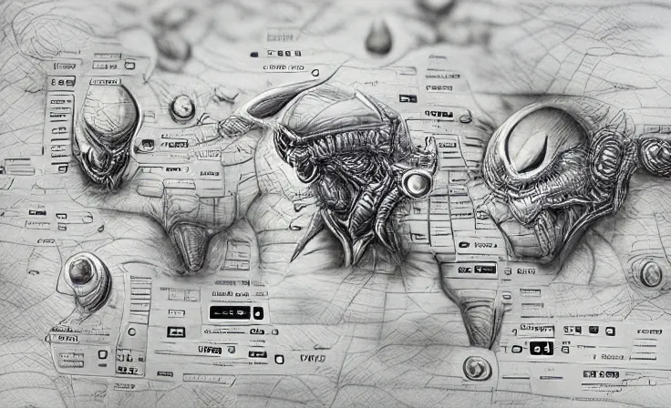 Alien map - Free AI Photo Generator - starryai