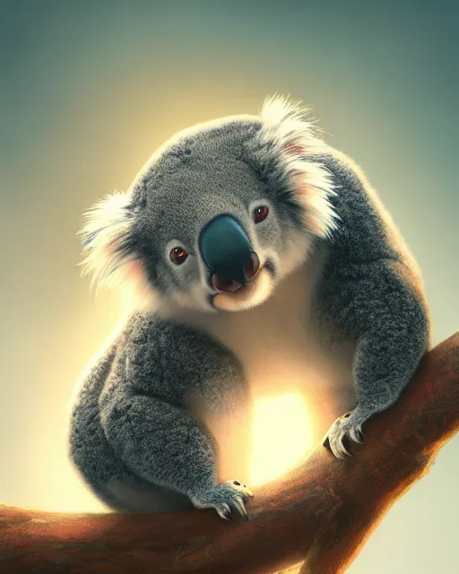 A koala bear skin rock earth, that - AI Photo Generator - starryai