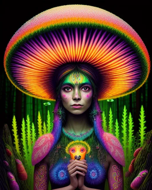 mushroom goddess - Free AI Photo Generator - starryai