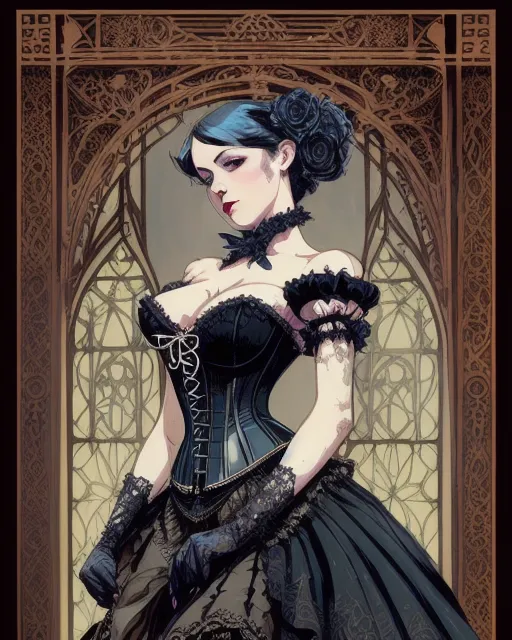 Man detailed Victorian corset highly - AI Photo Generator - starryai