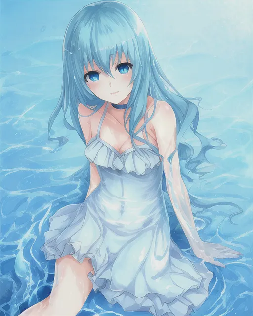 Water anime girl 