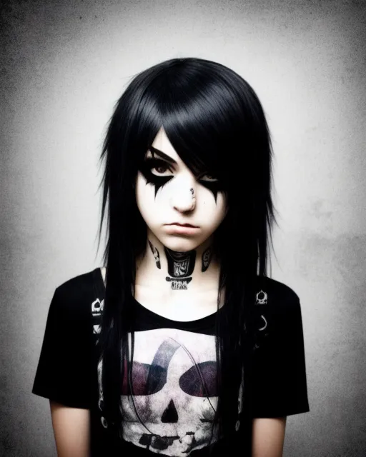 Emo Photo Editor Emo girl - Free AI Photo Generator - starryai