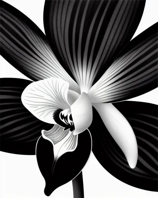 orchid flower stencil