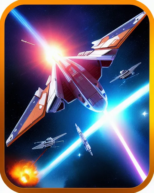 Starship space battles - Free AI Photo Generator - starryai
