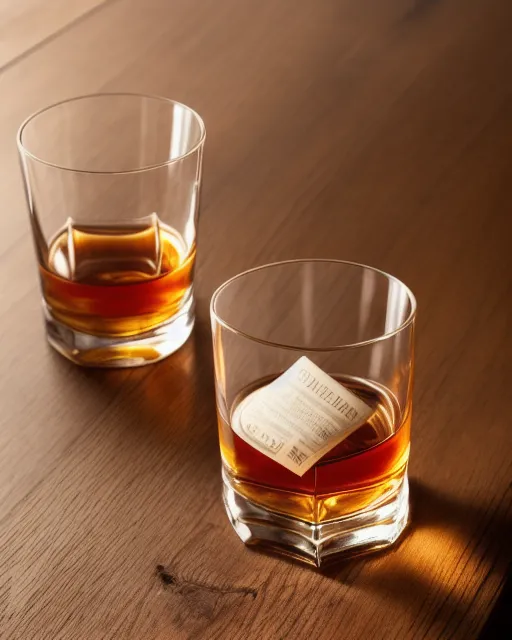 (Old fashion glass of bourbon) set (on a beautiful wooden table) (in the middle of nowhere) elegant, classy, intricate, detailed, refined, high resolution