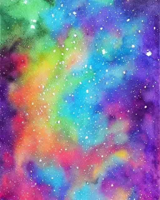 Rainbow galaxy flowers - Free AI Photo Generator - starryai
