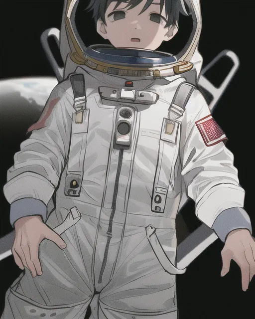 Boy as astronaut 