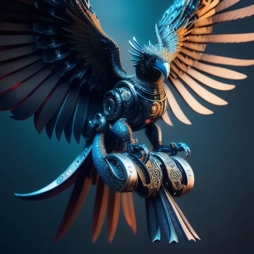 Clock Work Phoenix - Free AI Photo Generator - starryai