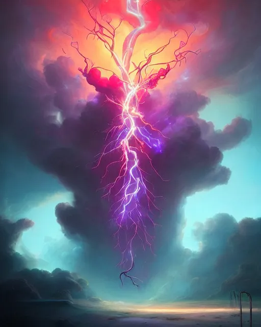 god lightning - Free AI Photo Generator - starryai