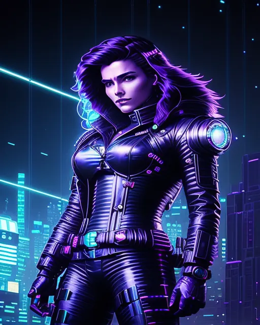 Neon City Cyberpunk - Free AI Photo Generator - starryai