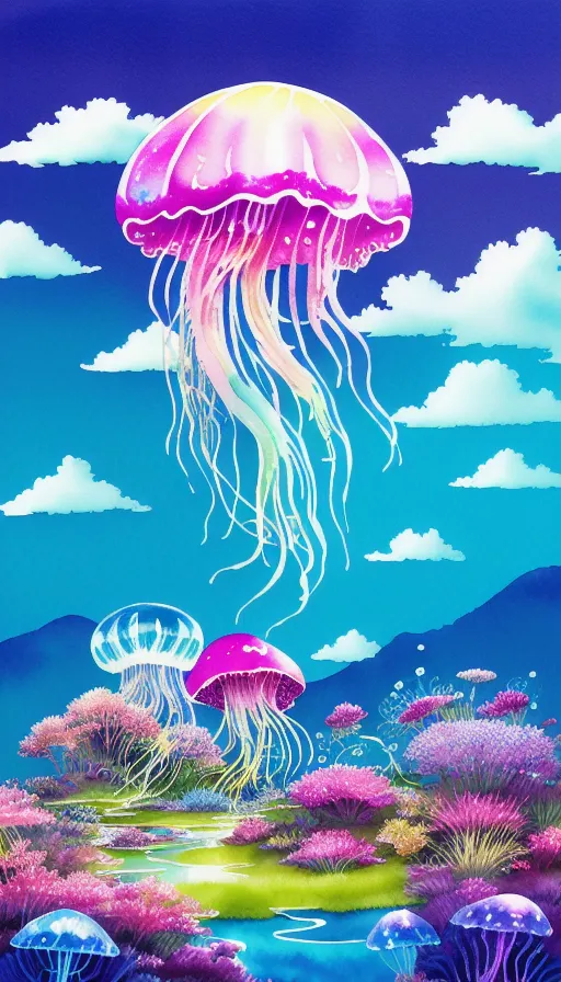 Happy Sponge and Starfish Playing at Jellyfish Field 25027410 Vector Art at  Vecteezy