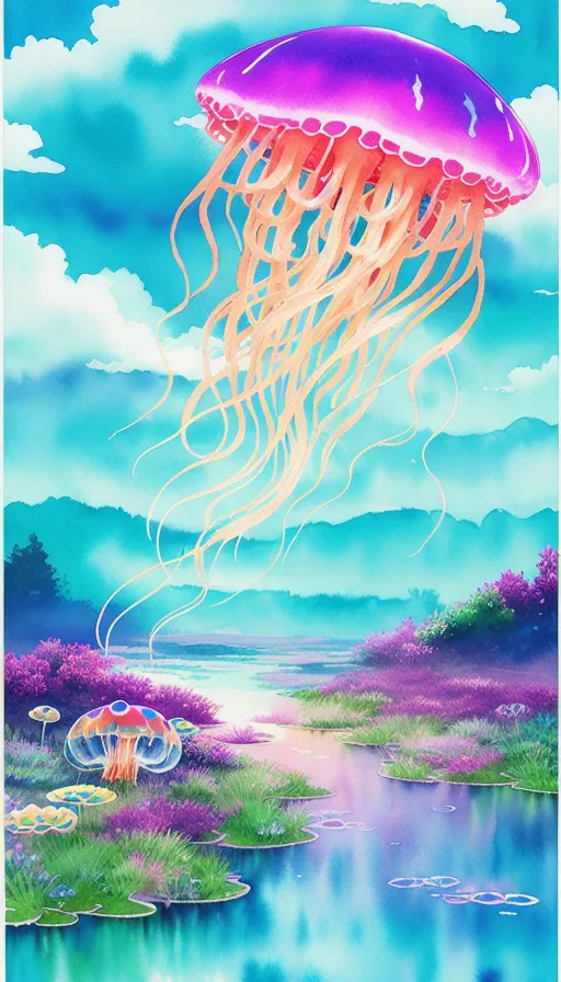 DRAGON VINES SpongeBob Jellyfish Fields Cute Cartoon Canvas Painting  Suitable for Children Canvas Painting Abstract Minimalist Landscape Wall  Art Prints 16x24inch40x60cm  Amazoncouk Home  Kitchen