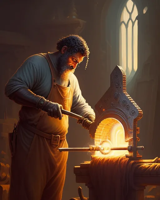 Blacksmith Forging - Free AI Photo Generator - starryai
