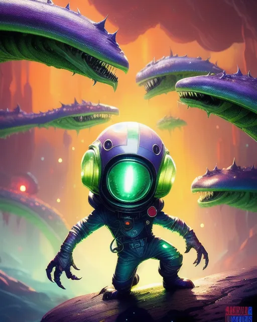 My alien buddies 👽👾: 👨‍🚀🌍 - Free AI Photo Generator - starryai