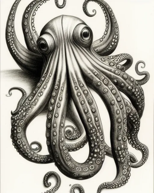 dancing octopus Drawing by vero lezama | Saatchi Art