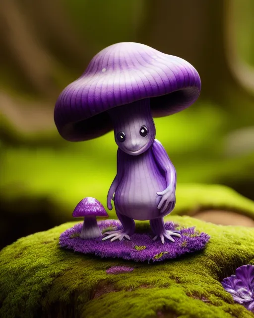 Amethyst Deceiver mushroom My - Free AI Photo Generator - starryai