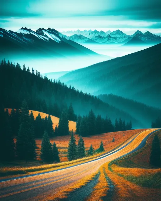 Landscape photography art style - Free AI Photo Generator - starryai