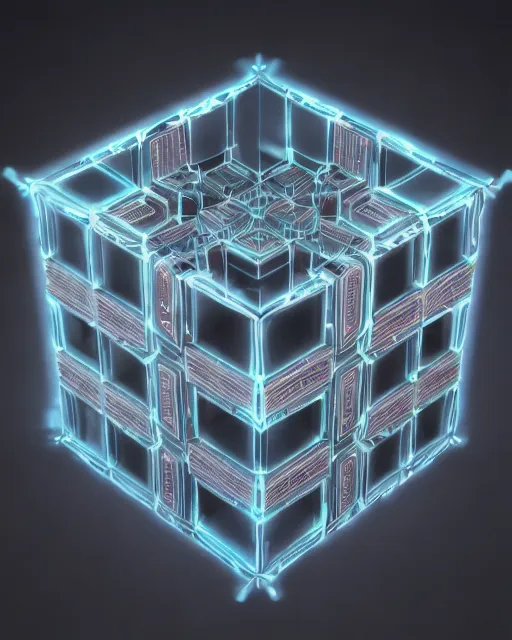4th dimension: a cube - Free AI Photo Generator - starryai